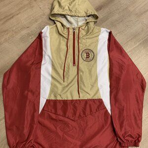 MLB + Boston College Red and Tan Windbreaker Jacket
